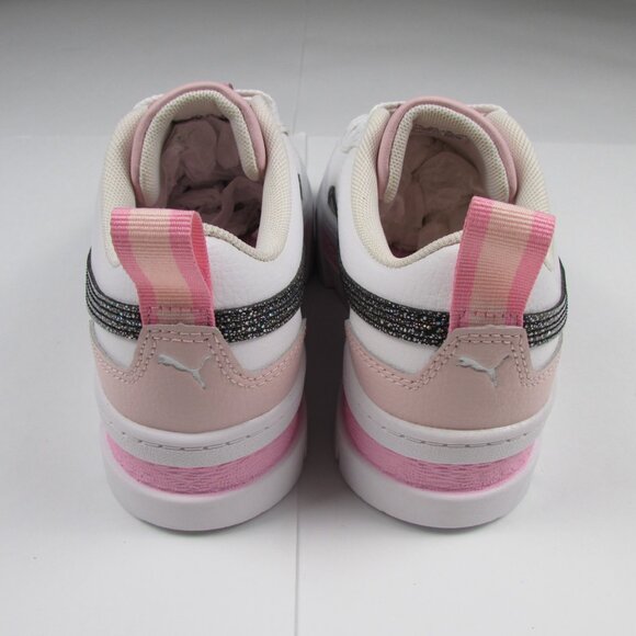 PUMA Mayze White Pink Black Sparkle Platform Sneakers Size 5.5C 38576801 - Picture 6 of 14